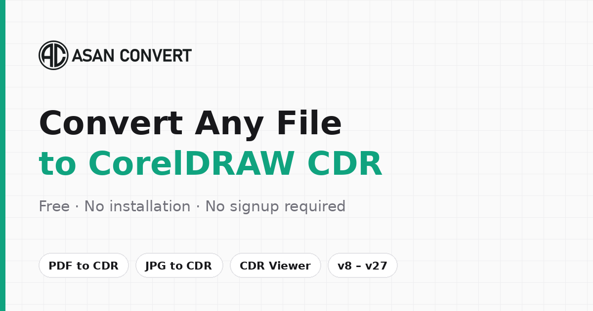 Free Online CDR Viewer — Open CDR Files Without CorelDRAW | AsanConvert